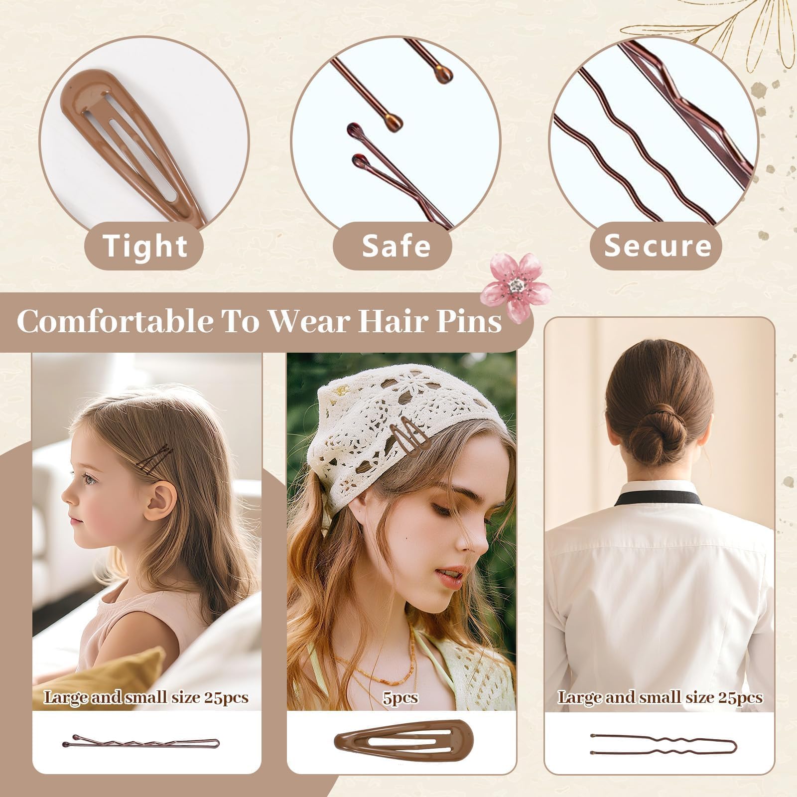 SYGY pinces-coiffure pour sécuriser les mèches sans tiraillement.