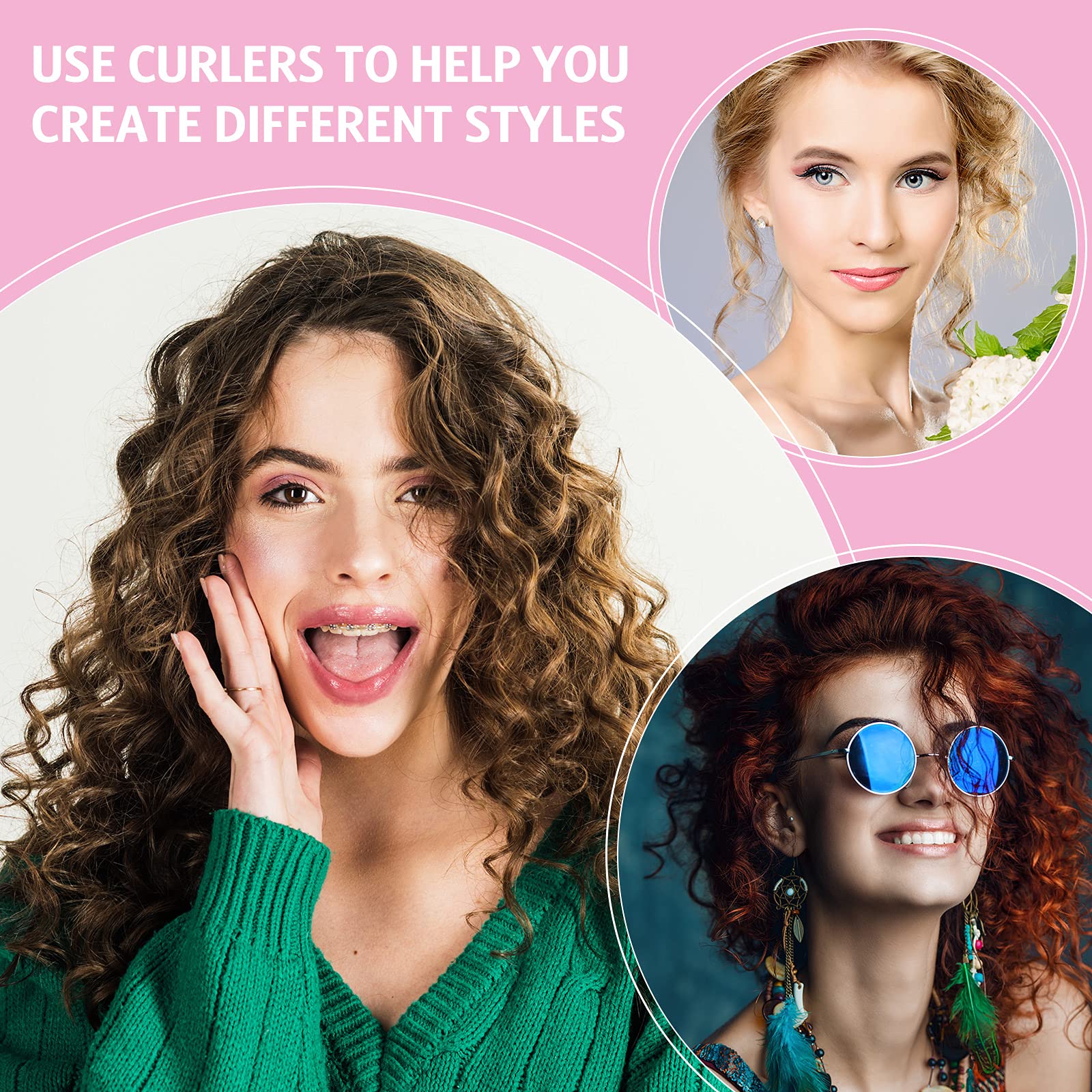 Syhood accessoires coiffure doux rose, routine sans chaleur et confort quotidien.