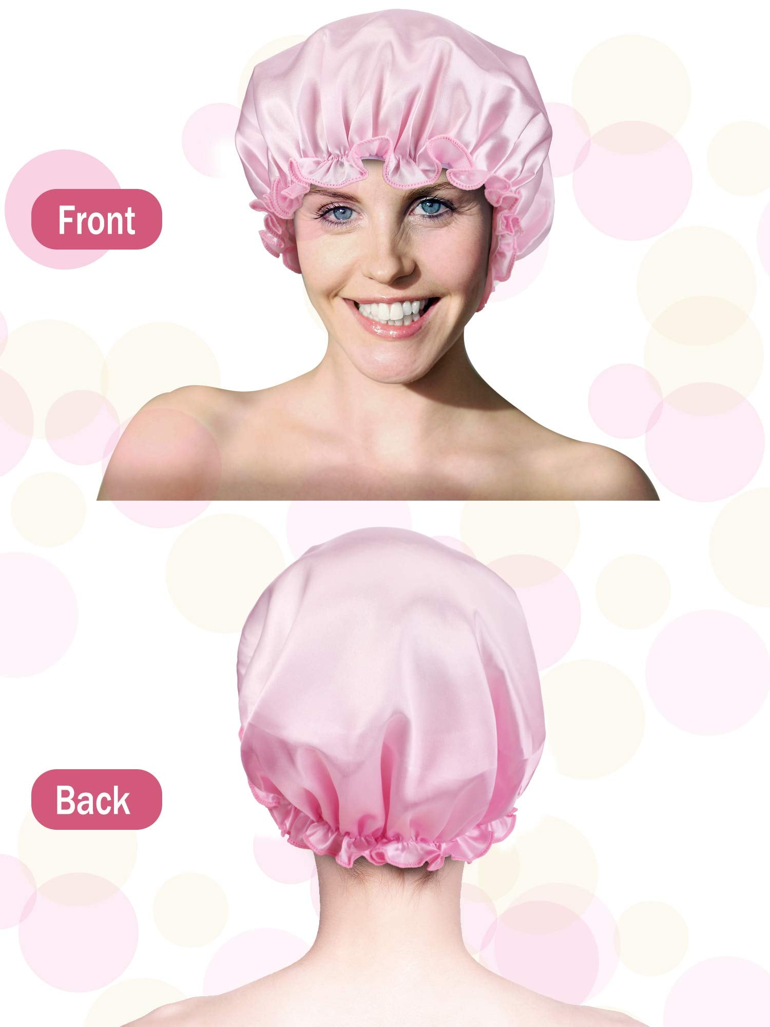 Syhood bonnet satin bleu marine, doux et extensible pour un ajustement sûr.