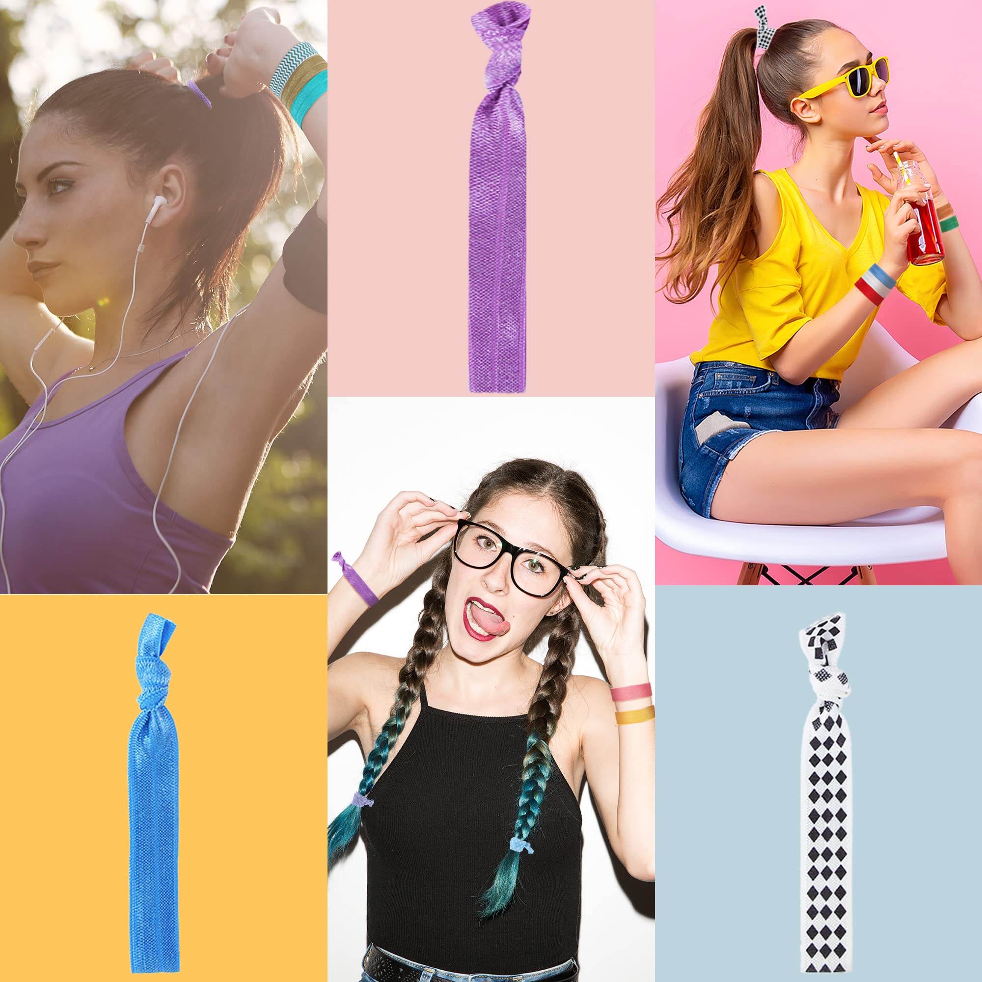 Syhood elastiques cheveux imprimés, design tendance pour personnaliser votre coiffure.