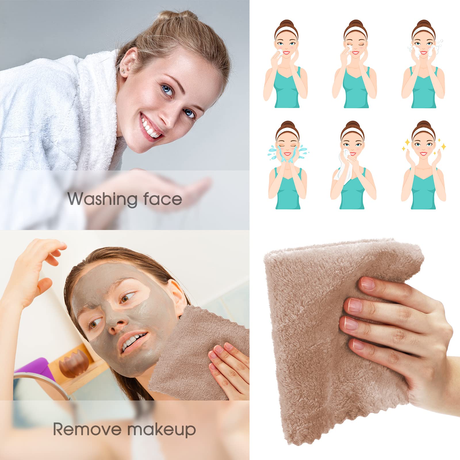 Lingette Syhood absorbante et séchage rapide pour le visage.