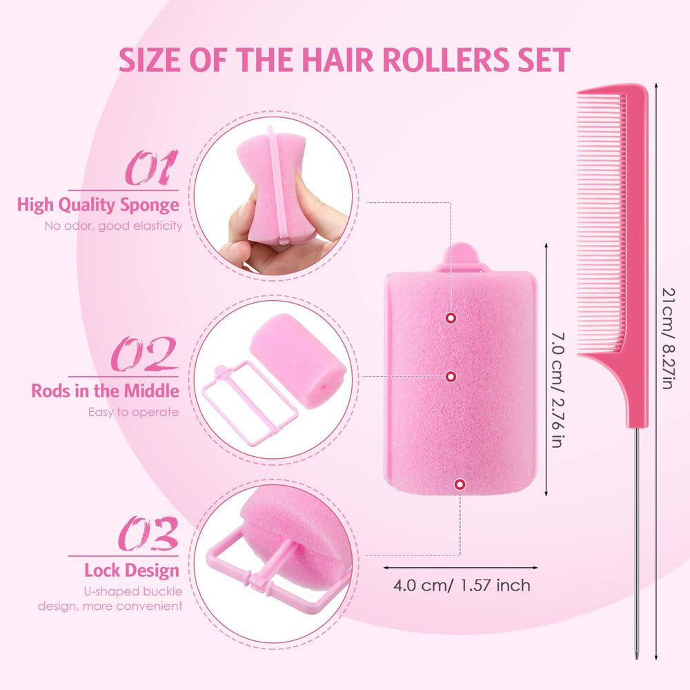 Syhood peigne queue acier rose idéal pour démêler et séparer les mèches.