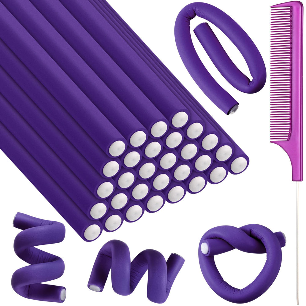 Syhood rouleaux cheveux flexibles 7 pouces, boucles faciles sans chaleur.