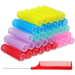 Syhood rouleaux cheveux nylon petit coloris bleu, coiffage rapide sans épingles.