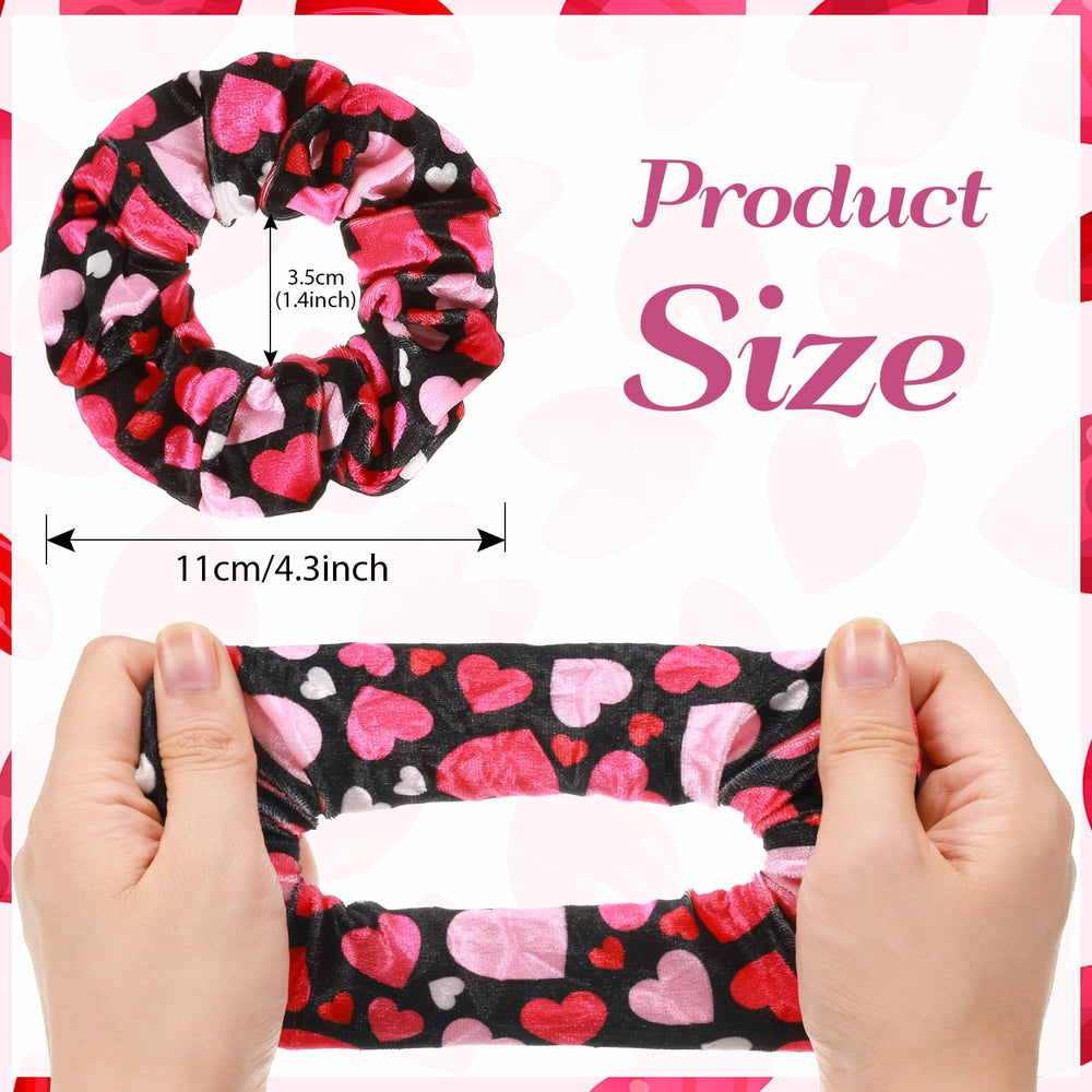 Syhood scrunchies coeurs velours rose: texture douce et maintien confortable au quotidien.