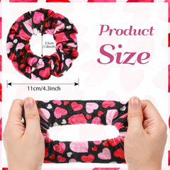 Syhood scrunchies coeurs velours rose: texture douce et maintien confortable au quotidien.