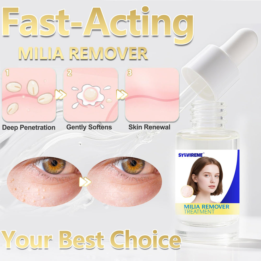 Sylvirene Milia Remover Serum compact packaging for on-the-go use