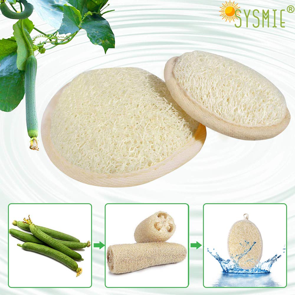 Sysmie pad loofah massage-peau stimule la circulation et revitalise la peau