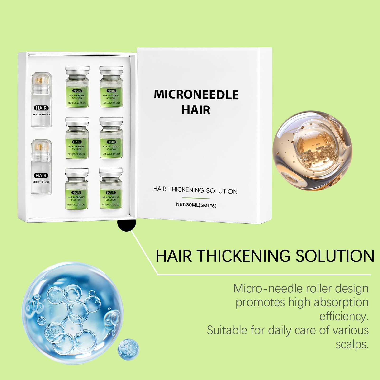 Système de croissance capillaire: adapté à tous les types de cheveux.