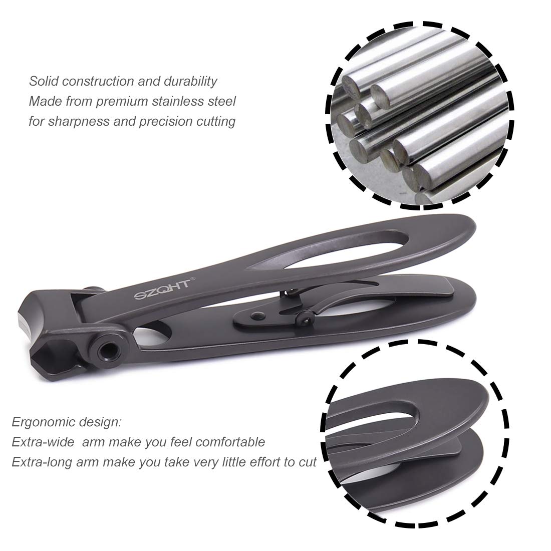 SZQHT coupe-ongles acier-inoxydable, durabilité et précision