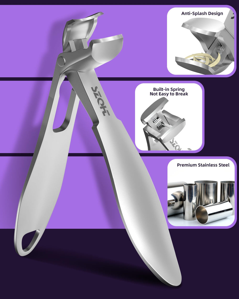 SZQHT Coupe-ongles: design ergonomique idéal pour seniors.