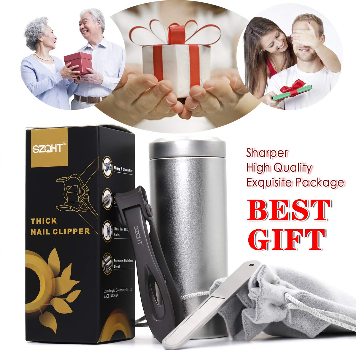 SZQHT coupe-ongles kit pédicure, outil fiable et complet