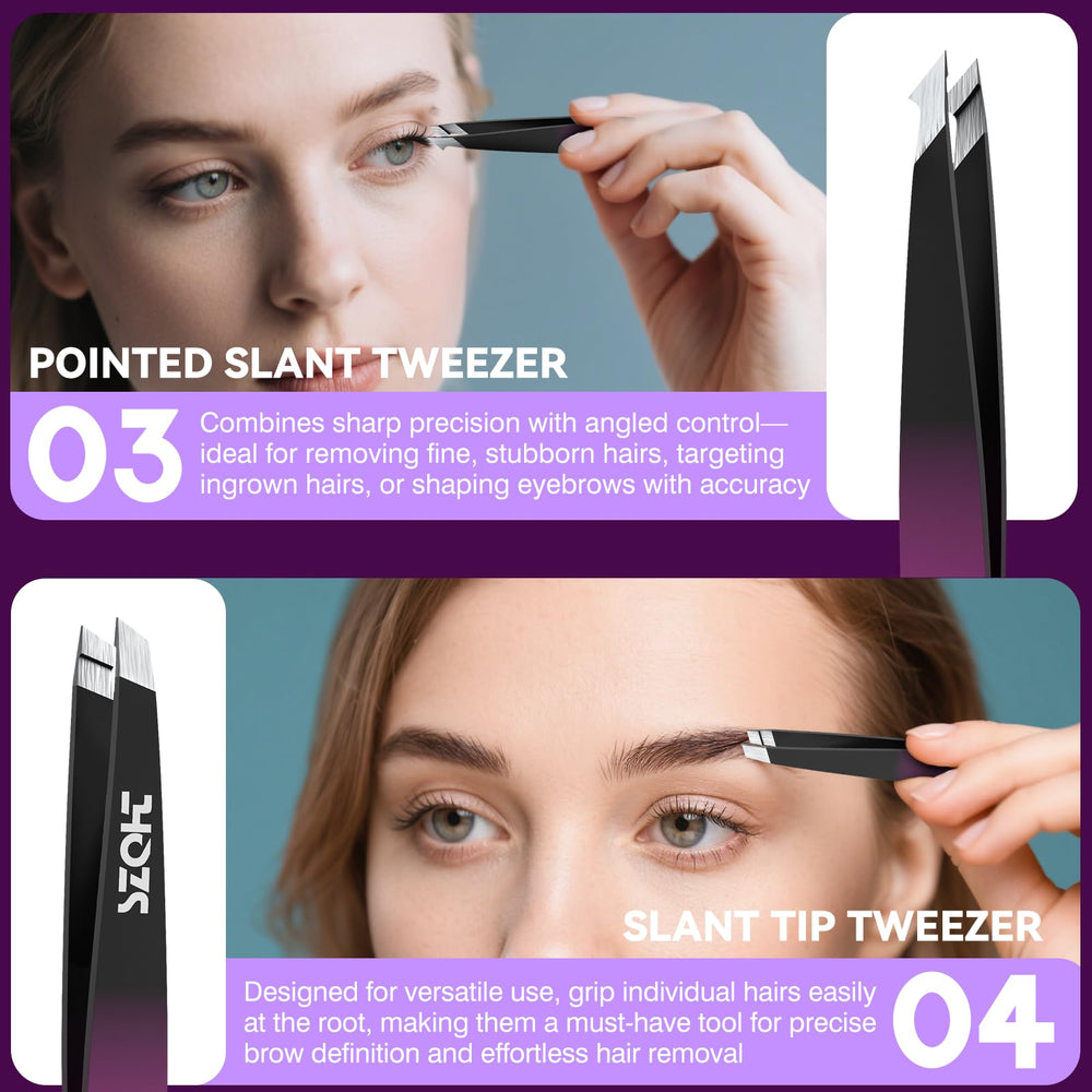 Pinces SZQHT sourcils angle, contrôle précis pour forme nette.