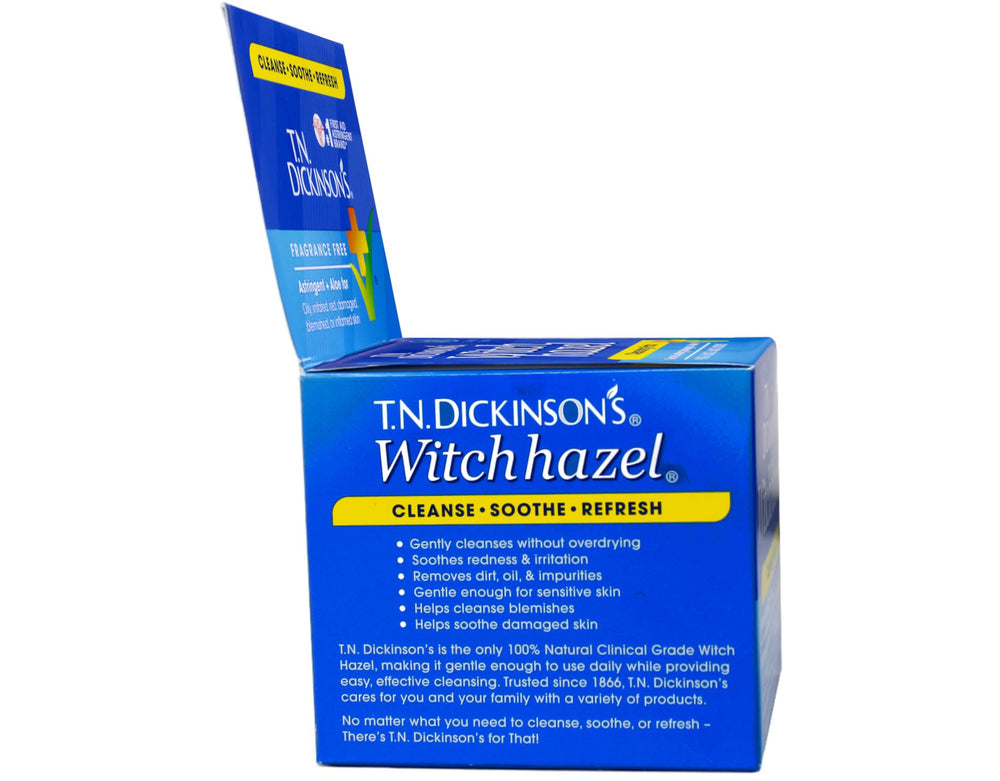 Lingettes de contrôle de la brillance avec T.N. Dickinson's pour une peau équilibrée.