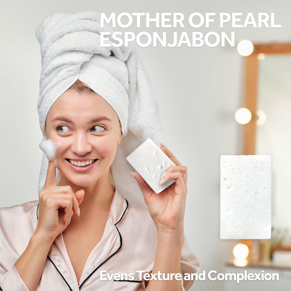 T.TAIO Esponjabon nacre, douche quotidienne pratique et peu encombrante.
