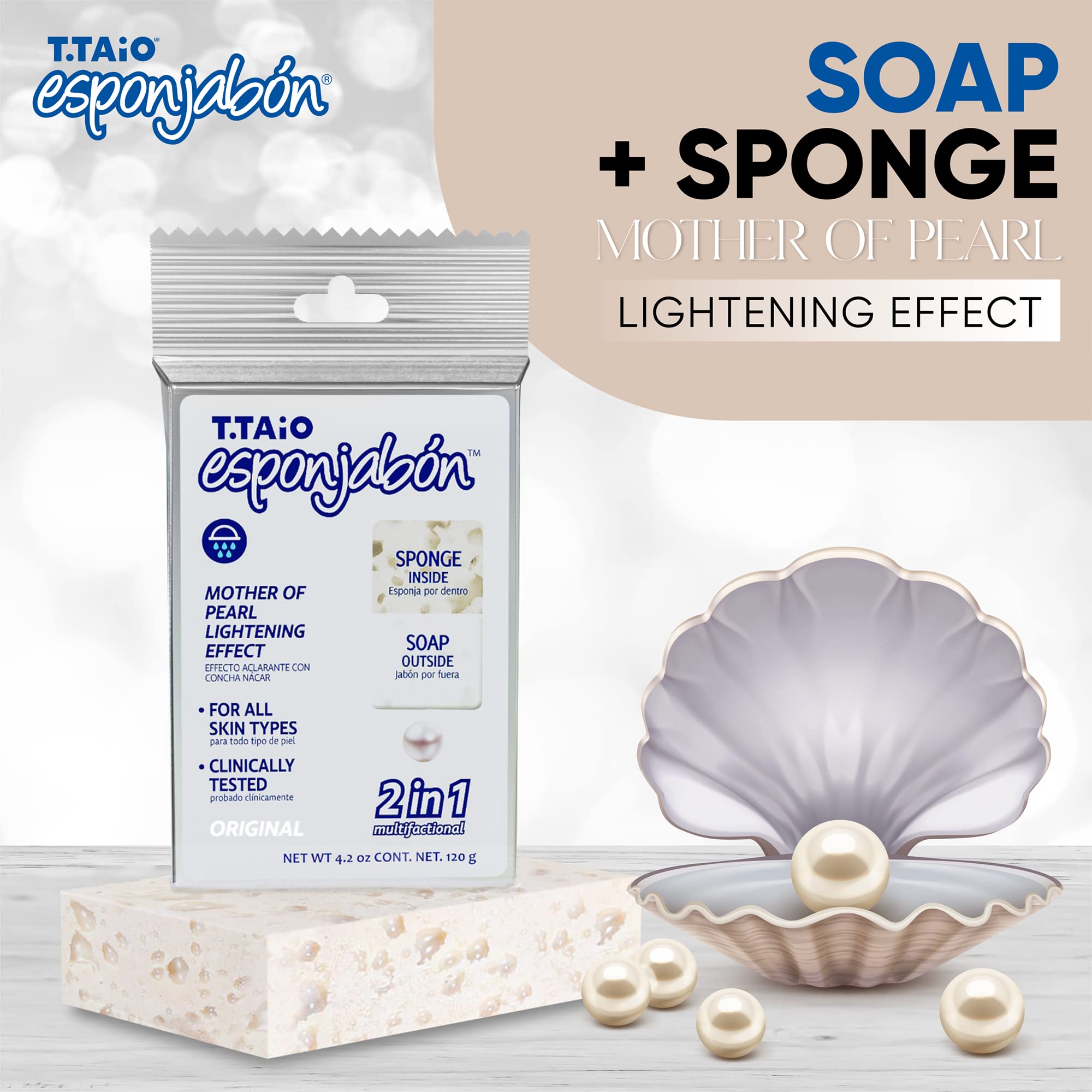 T.Taio Esponjabon Perle Mini, hydratation légère après la douche