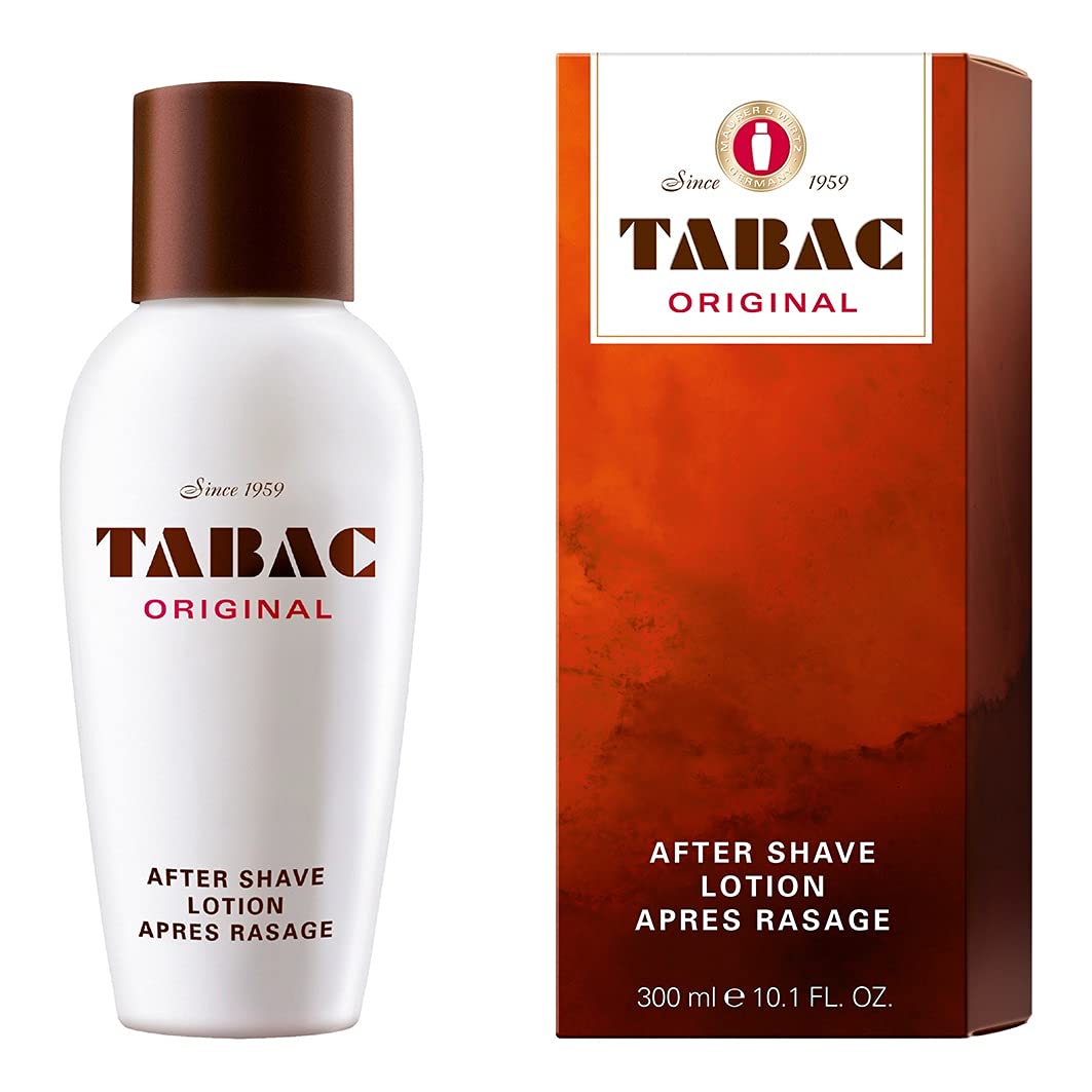 Tabac Original après-rasage, bouteille élégante pour une senteur masculine et rafraîchissante.