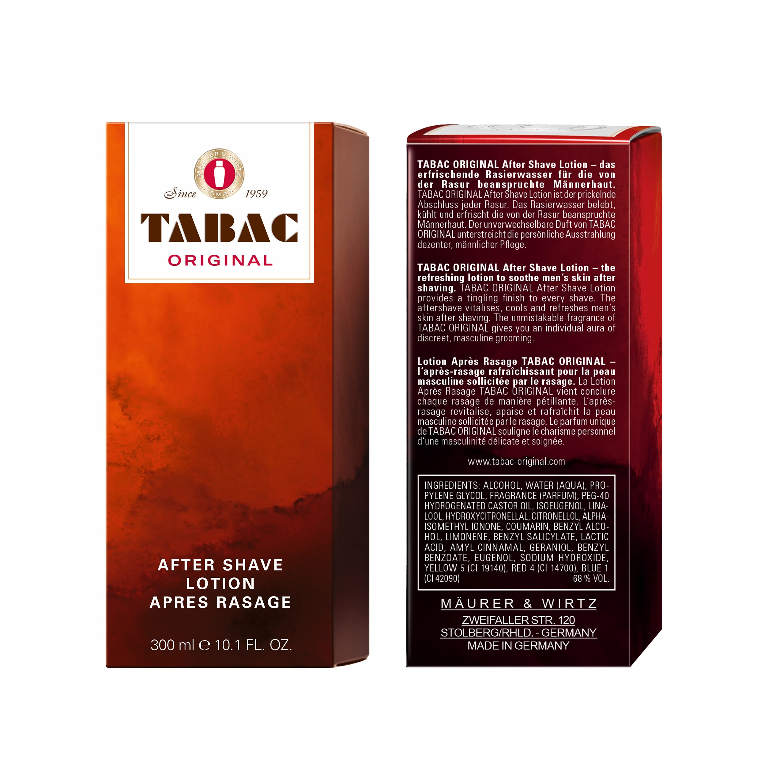 Tabac Original après-rasage, pompe précise pour doser juste la brume.
