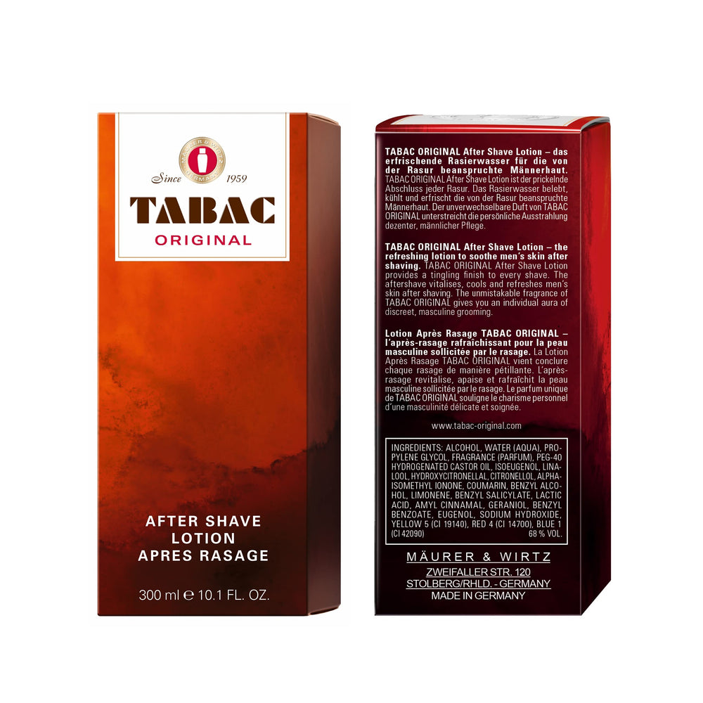 Tabac Original après-rasage, pompe précise pour doser juste la brume.