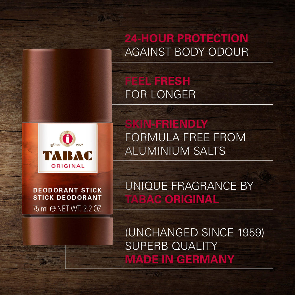 Tabac Original bâton parfum texture fluide pour une application douce.