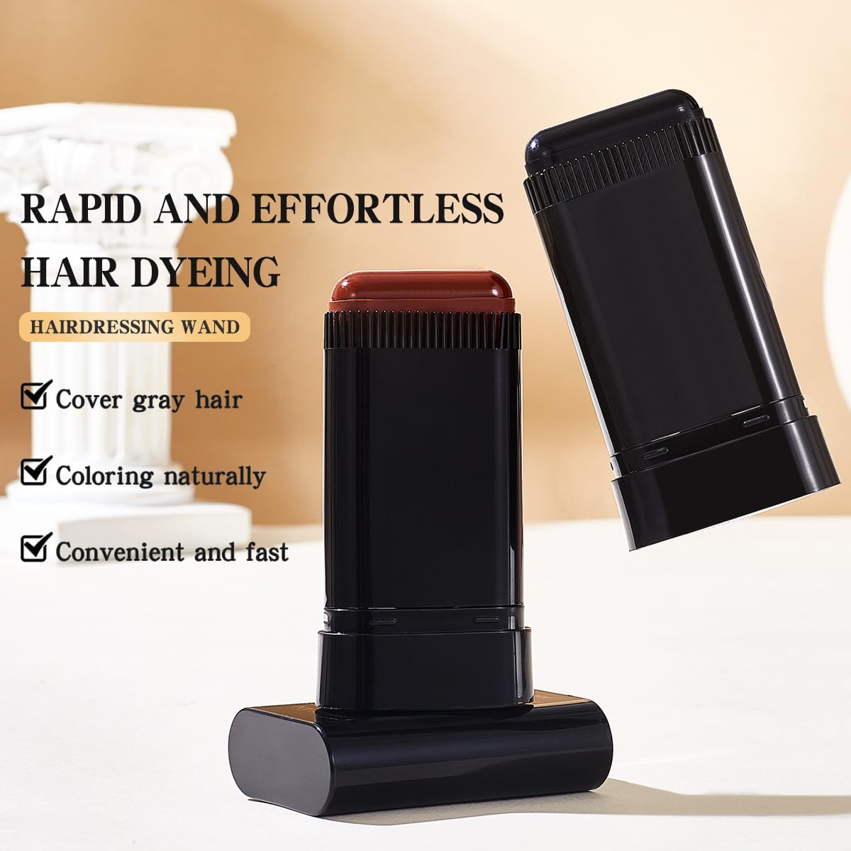 Tabounts couverture rapide colorant-cheveux noir, tenue légère en mouvement.