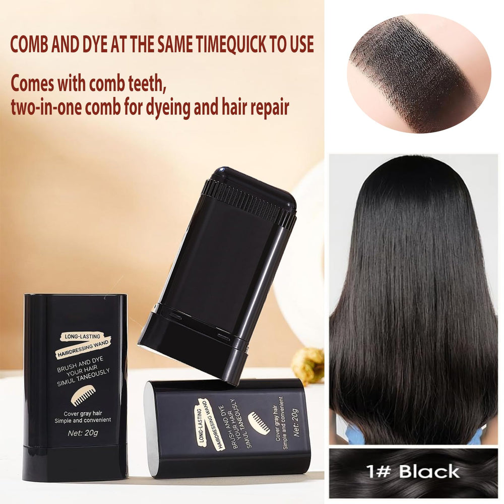 Tabounts design compact colorant-cheveux noir, format portable pour déplacements.