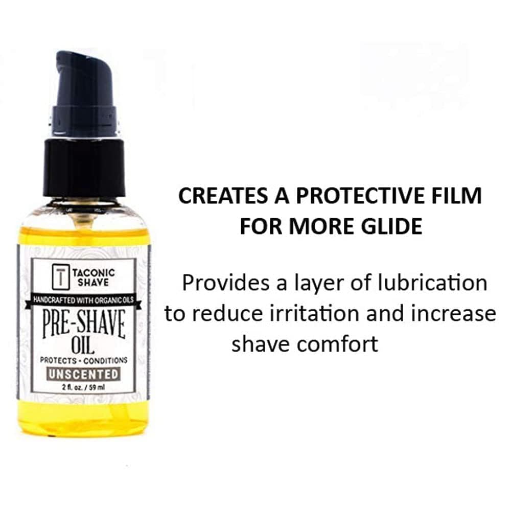 Texture naturelle et organique Taconic Shave offre un soin fluide et hydratant