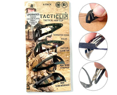 Barrettes outils multifonctions Tacticlip – noir gravé au laser pour usage urbain