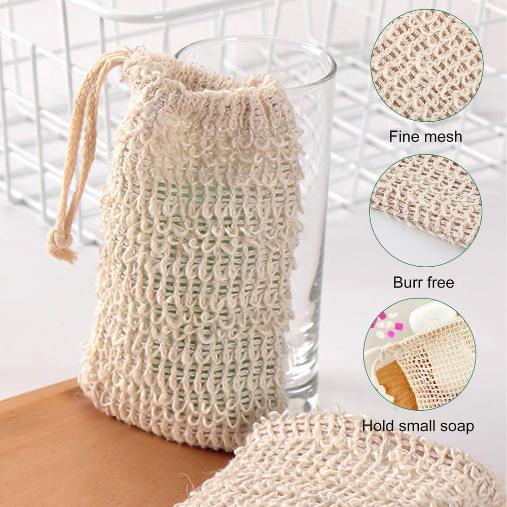 TACYKIBD pochette savon sisal, idéale pour le bain en famille.