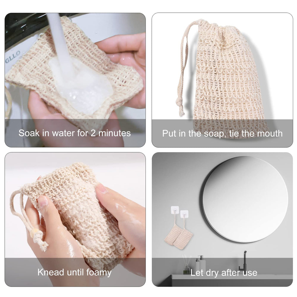 TACYKIBD sac savon sisal, petits trous pour une mousse généreuse.