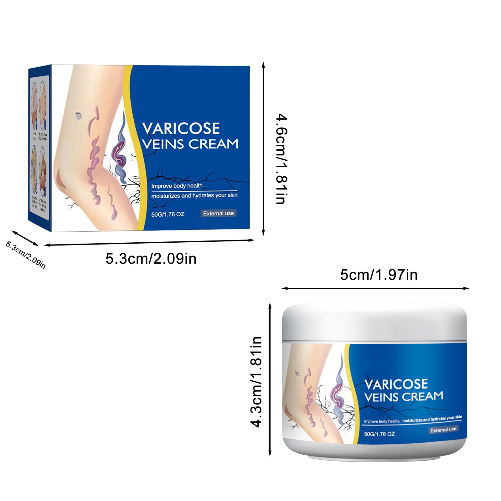 Crème Taduno Varices – usage quotidien pour le bien-être des jambes.