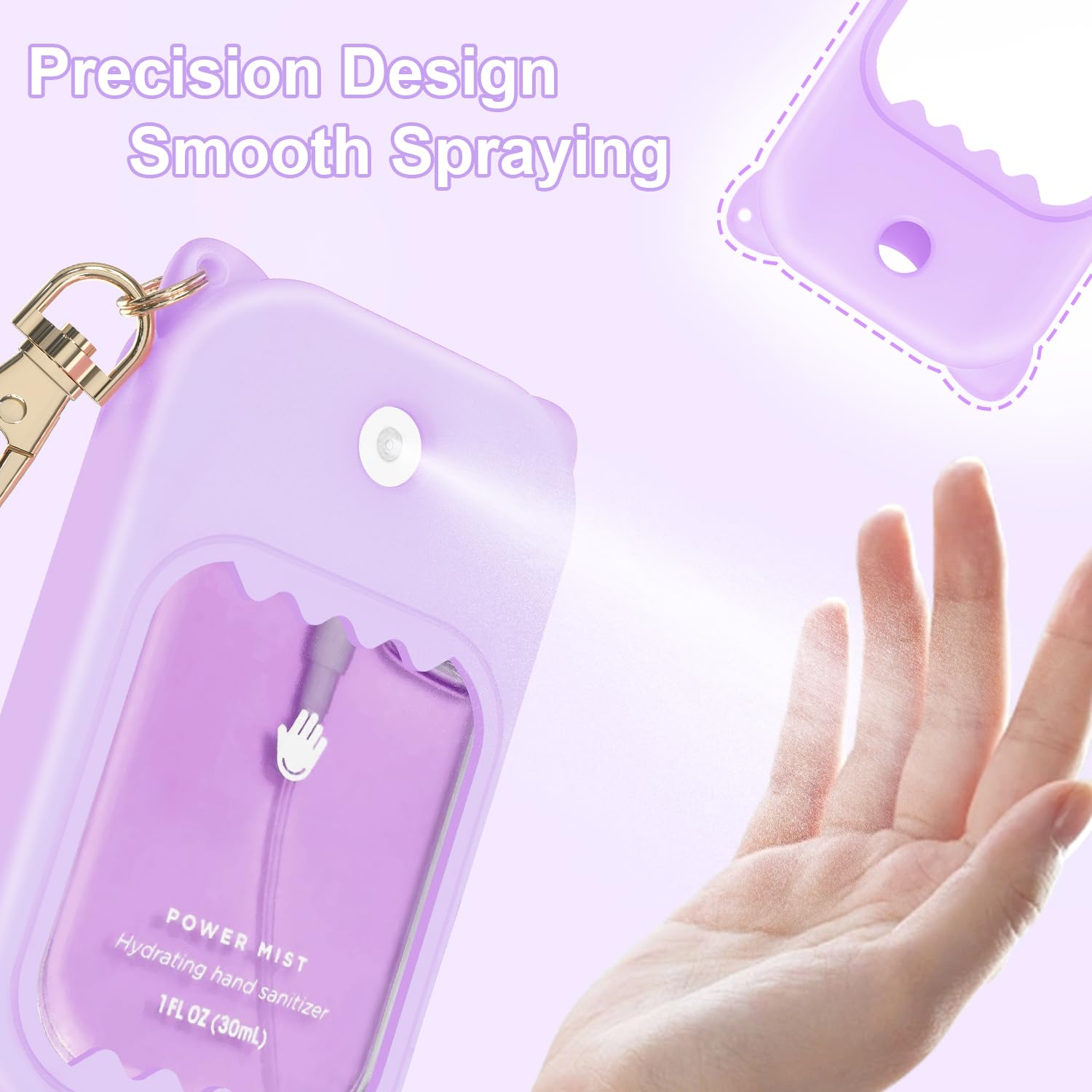 Taessv clip porte-clés Touchland, accessibilité instantanée au gel.