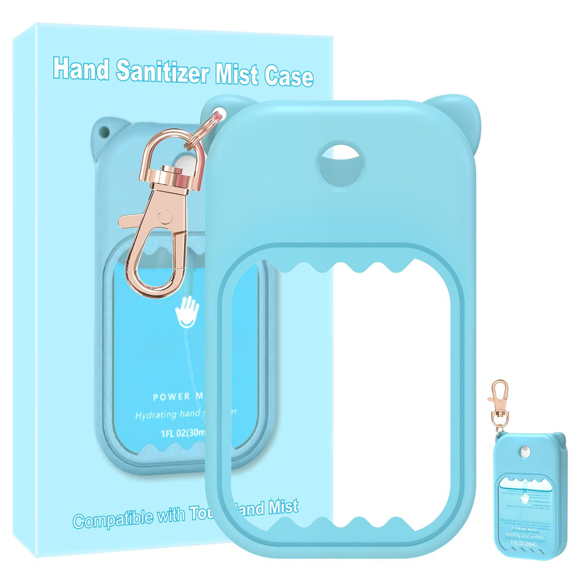 Taessv étui silicone Touchland bleu, protection élégante et pratique.