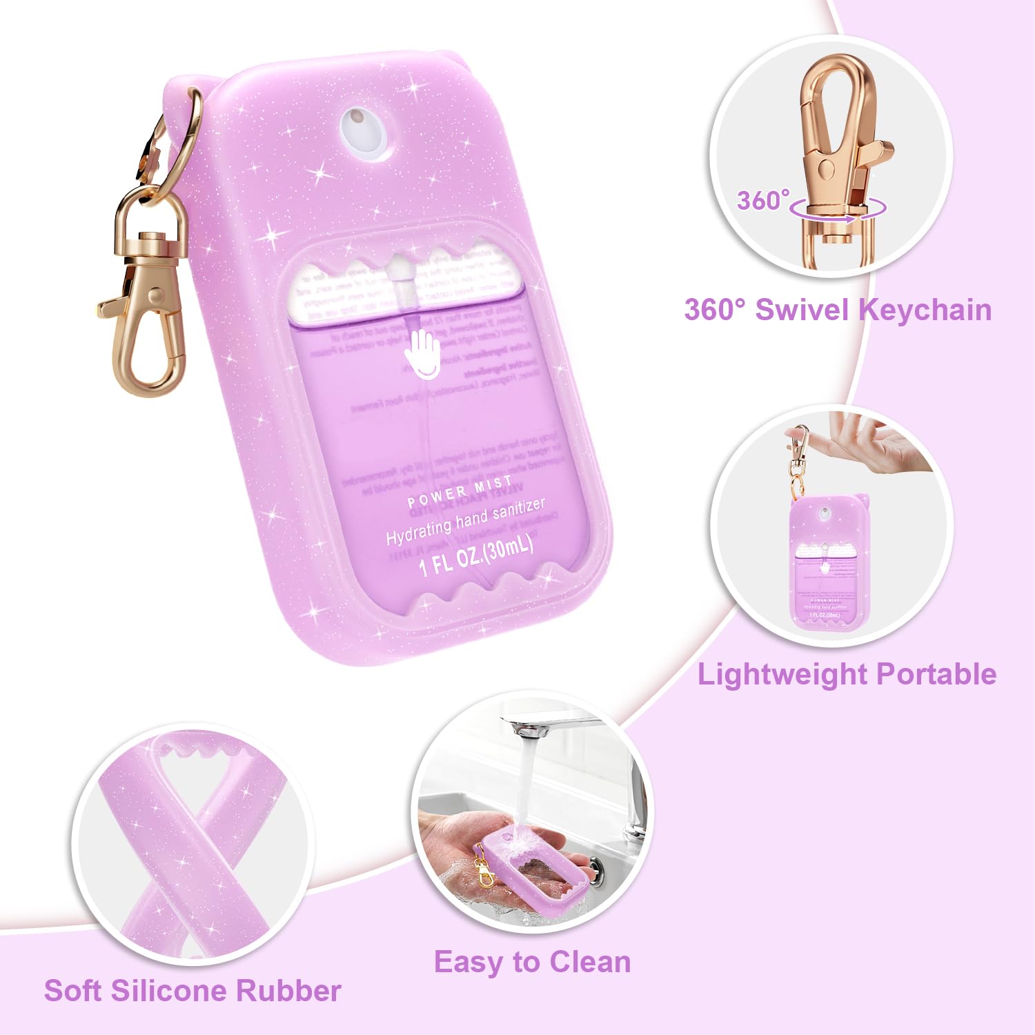 Taessv étui silicone Touchland bouton aligné pour spray rapide