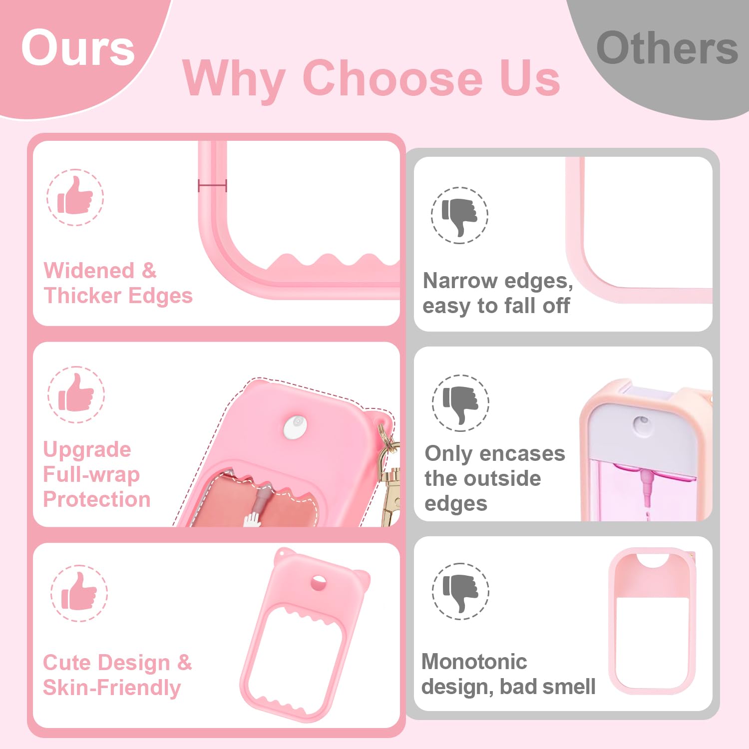 Taessv clip rose pour Touchland, bouton spray dégagé et usage rapide.