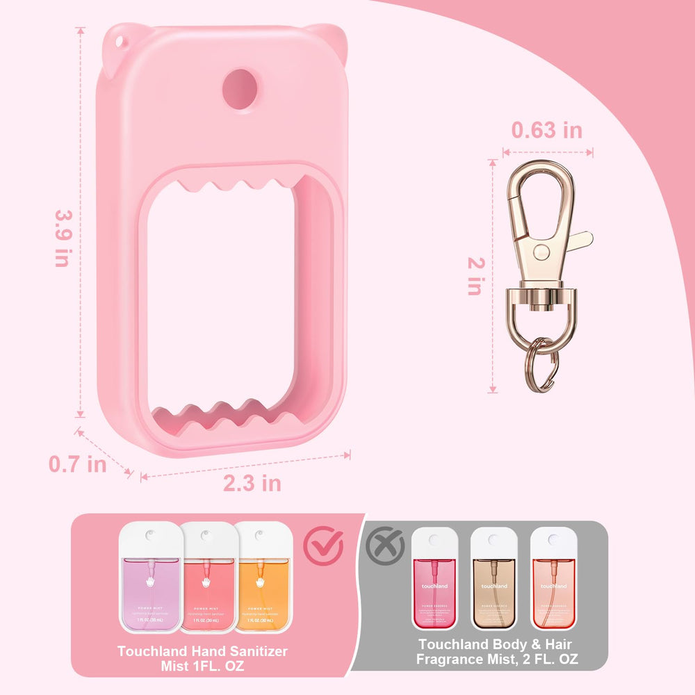 Taessv porte-clé rose pour Touchland, pratique et facile à attacher.