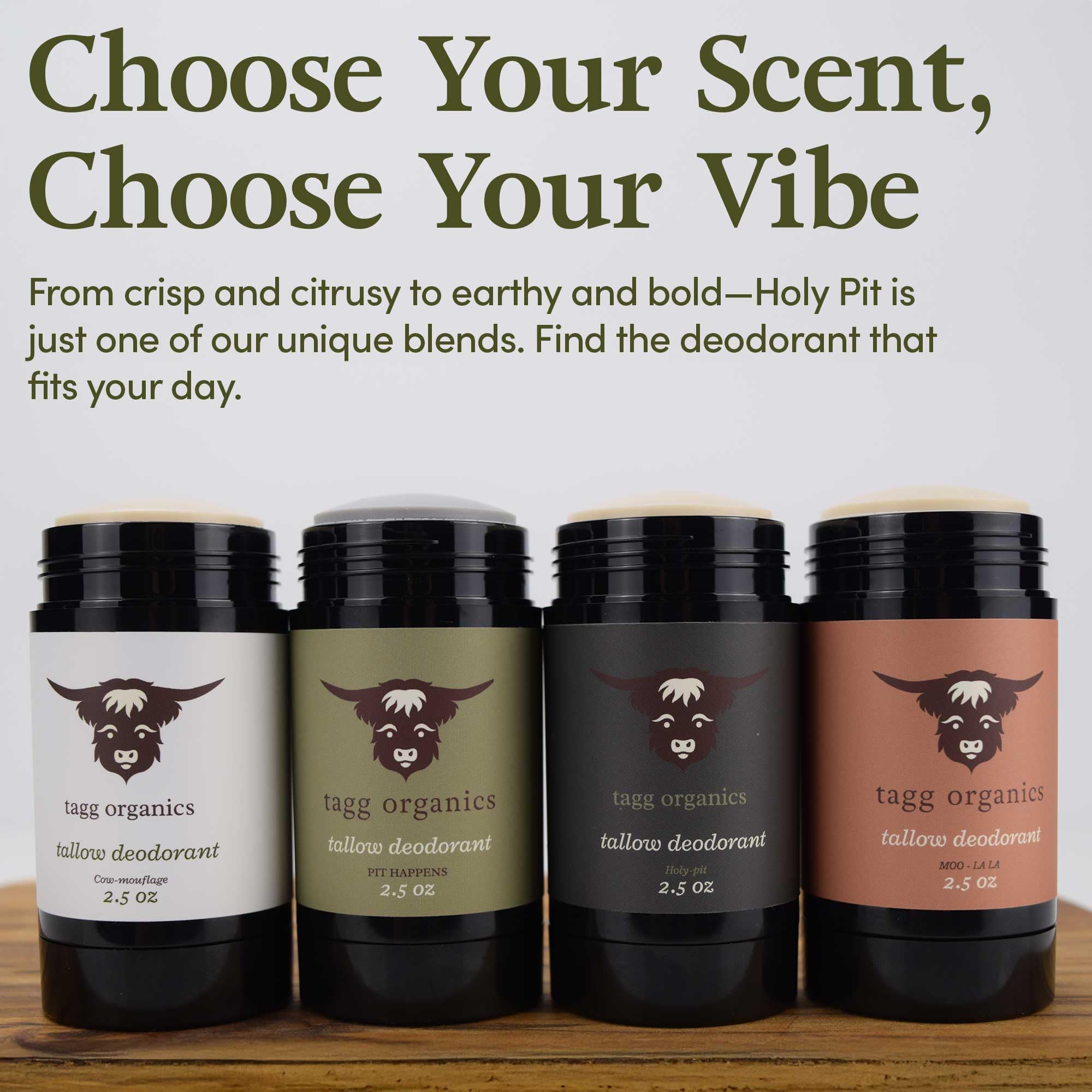 TAGG ORGANICS Holy Pit application quotidienne – pratique et protection tout au long de la journée.