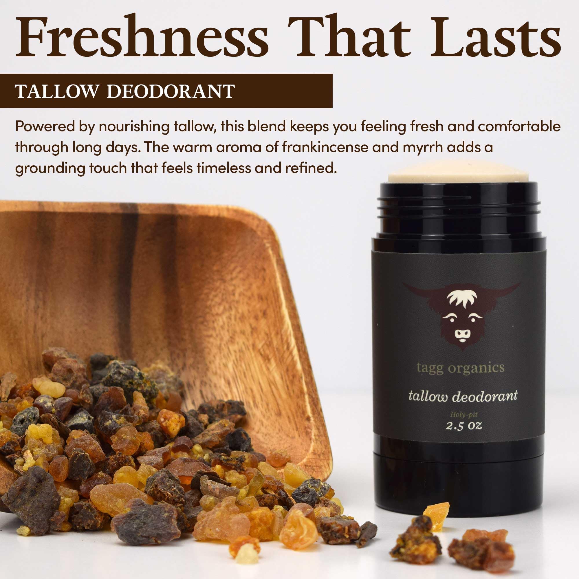TAGG ORGANICS Holy Pit texture crème – application douce et hydratante.