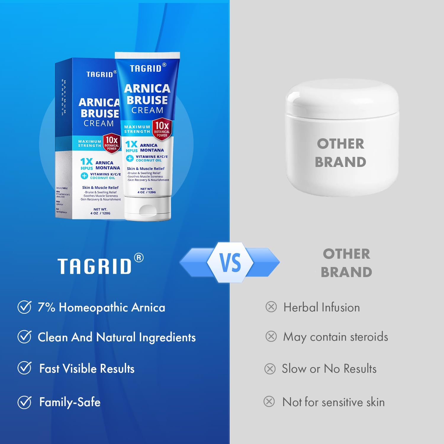 TAGRID Arnica Creme Extra Force, utilisé après l effort pour apaiser les tensions.