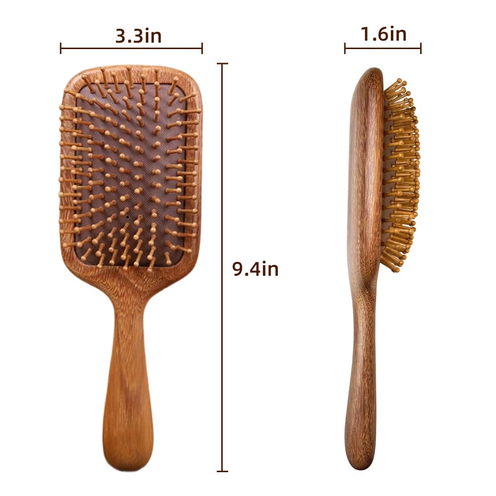 TAIHI grande brosse en bois santal offrant un massage capillaire généreux