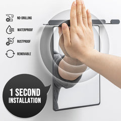 TAILI miroir douche anti-buée montre surface claire pendant la routine.