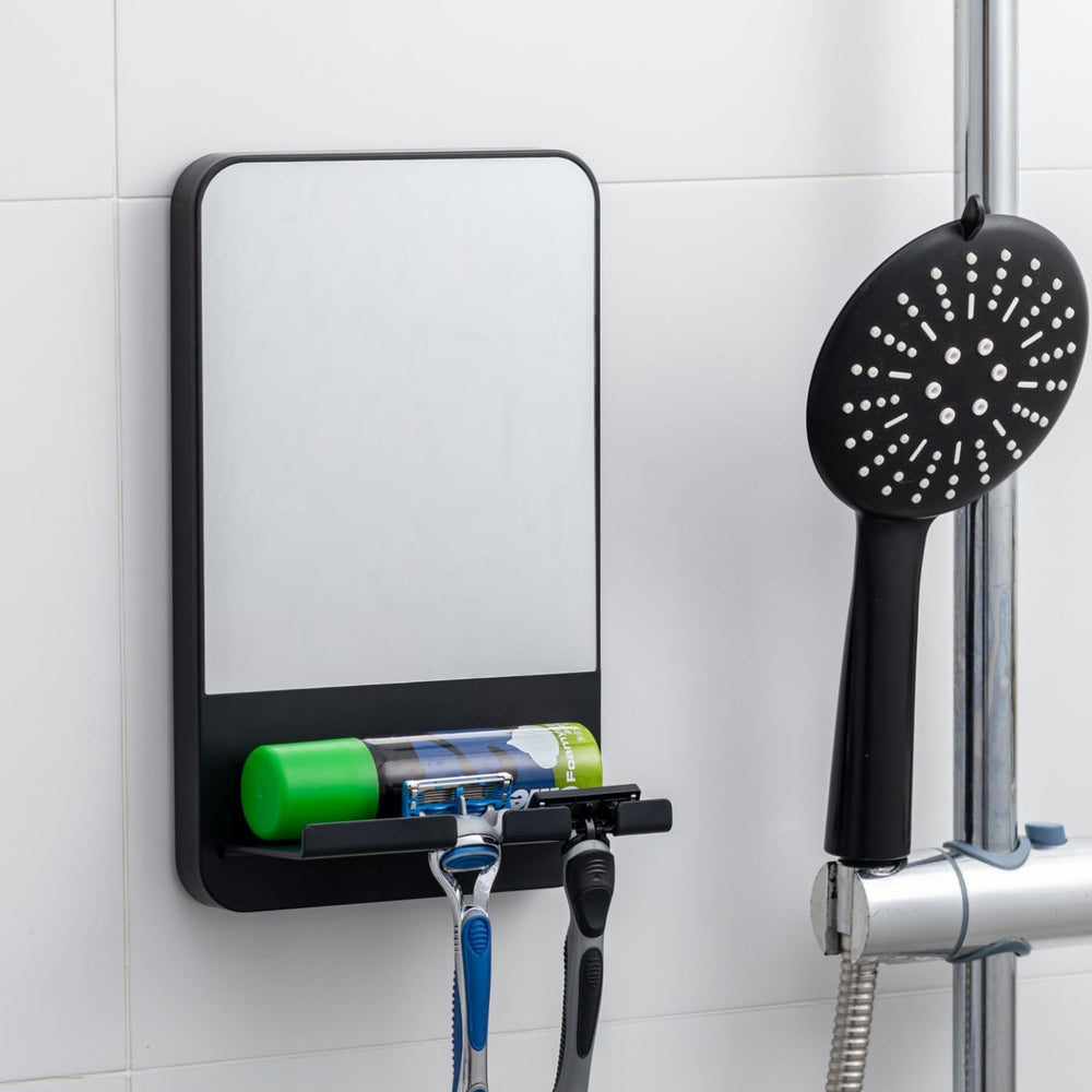 Miroir de douche TAILI anti-buée avec ventouse pour une fixation simple et rapide