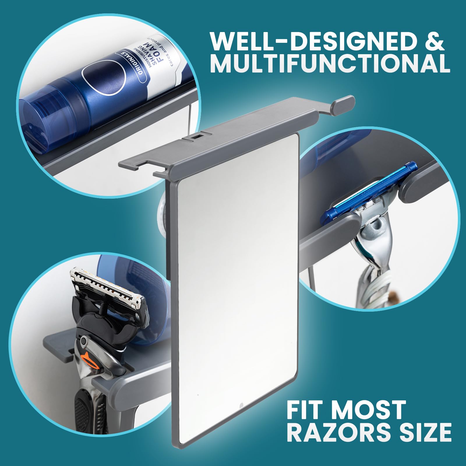 TAILI miroir-douche-dimensions-25cm-hauteur-26cm-largeur-produit adapté.