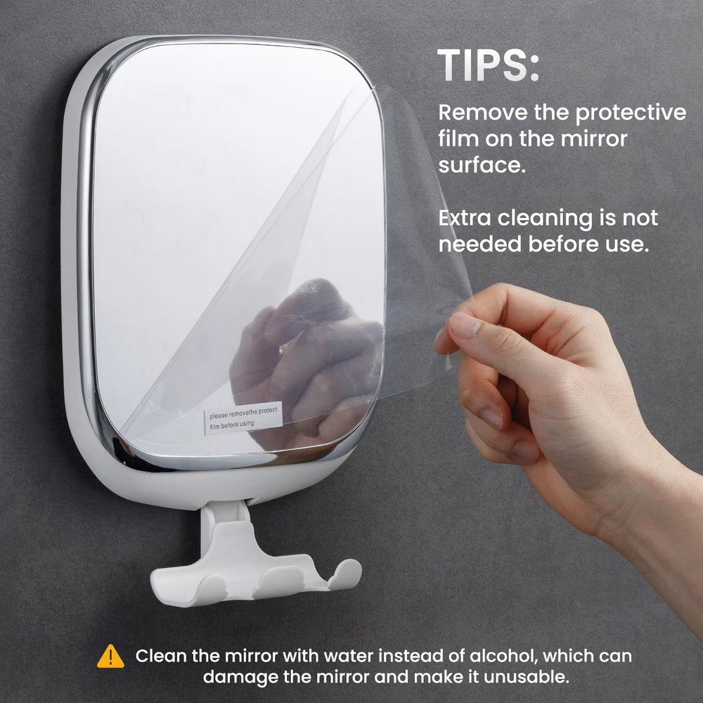 TAILI Miroir sans perçage, installation rapide et fixation sécurisée.