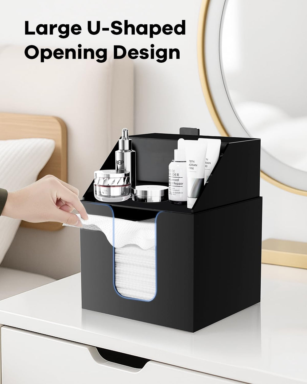 TAINESS ouverture en U pour extraction directe des serviettes visage