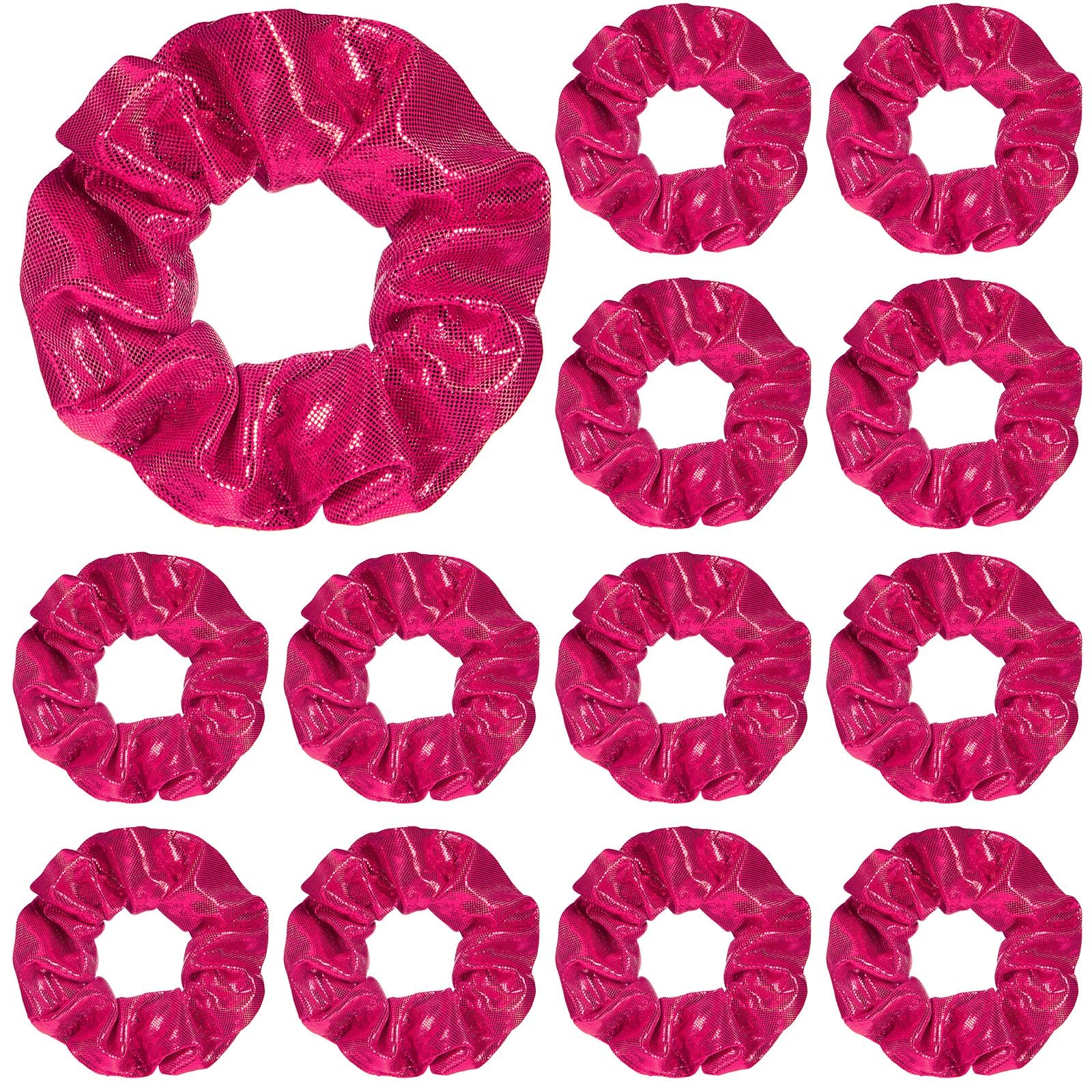Taiyin 24 chouchous métalliques roses brillants, parfaits pour le sport et la mode.