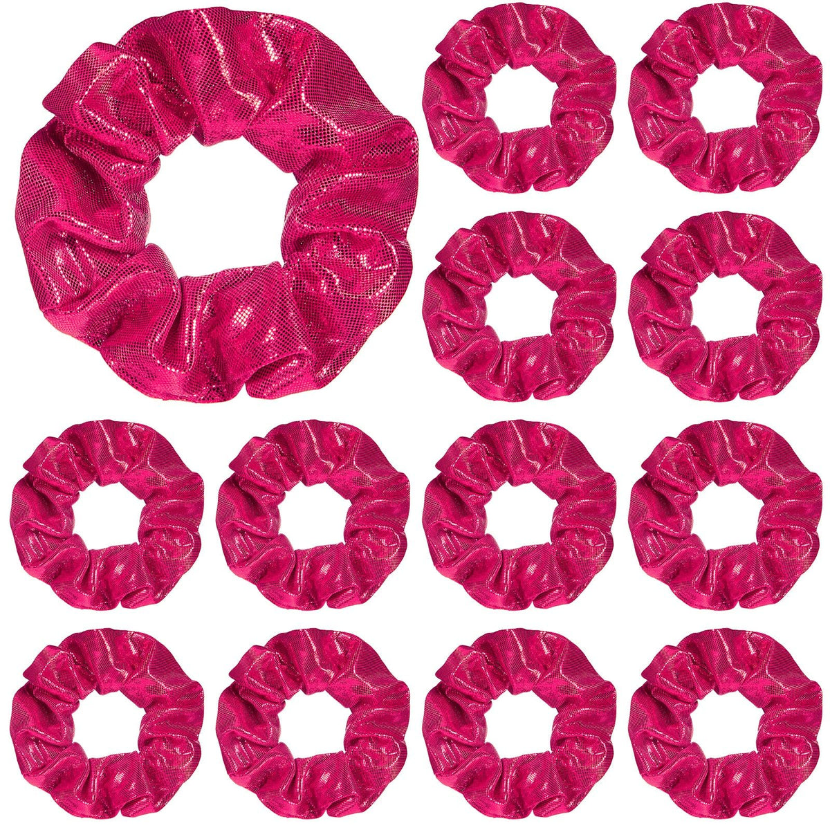 Taiyin 24 chouchous métalliques roses brillants, parfaits pour le sport et la mode.