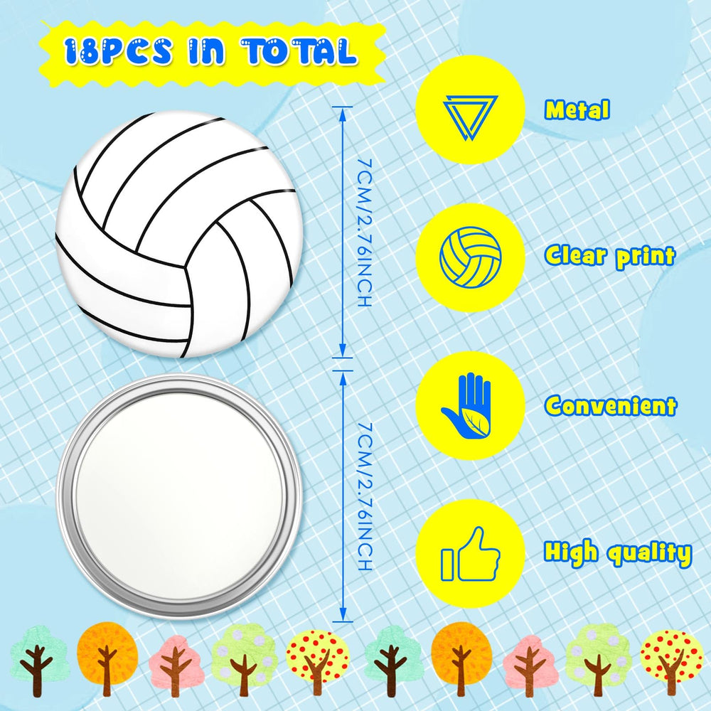 Taiyin miroir compact volley motif sportif, accessoire élégant pour une tenue d'équipe.