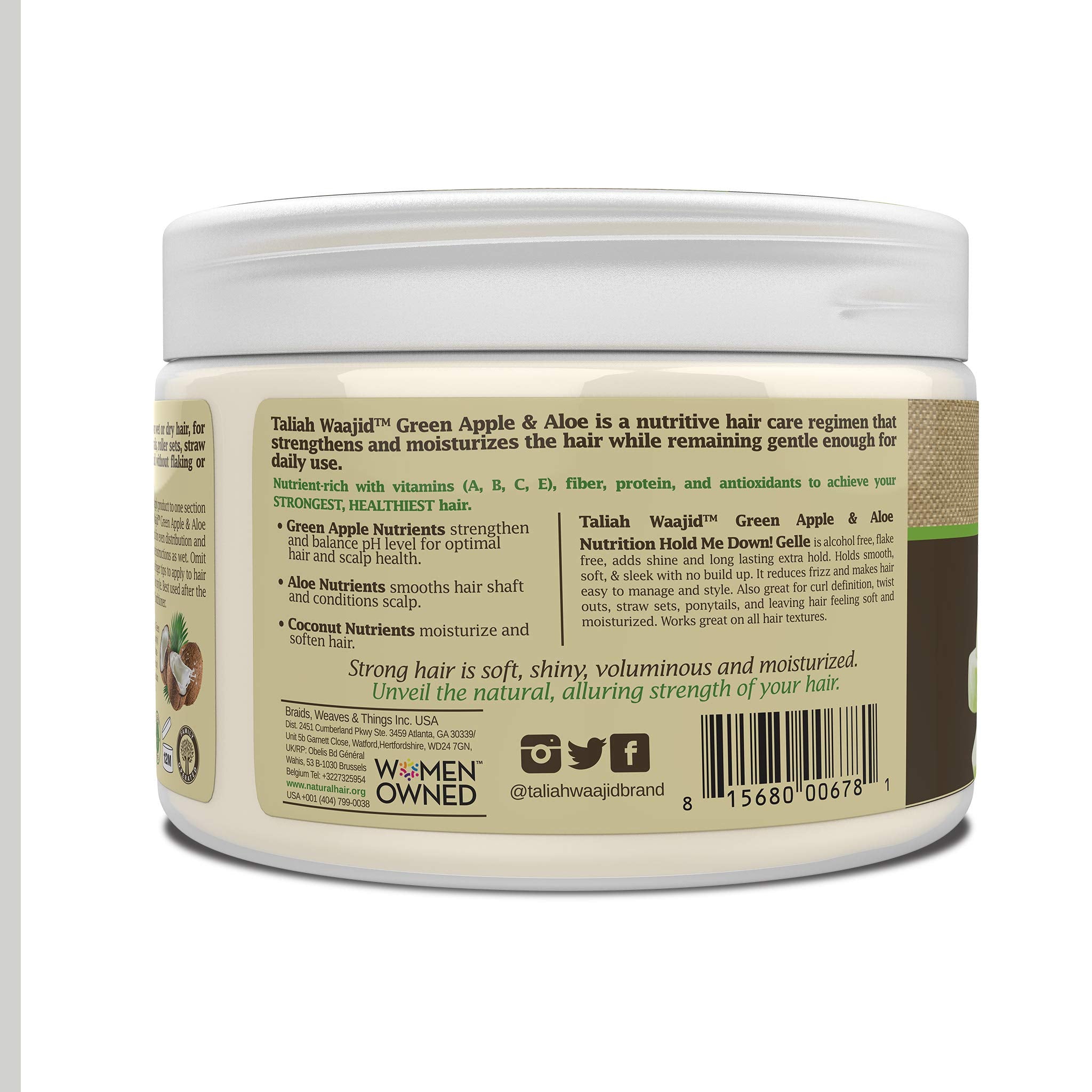 Taliah Waajid Gelle – texture gel idéale pour hydrater et démêler les cheveux.