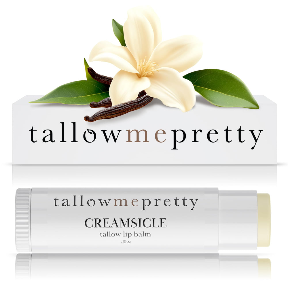 Baume Creamsicle de Tallow Me Pretty dans son emballage élégant